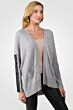 Lt Heather Grey Cashmere Dolman Cardigan Tunic Sweater right side view