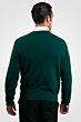 Green Men's 100% Cashmere Long Sleeve Pullover V Neck Sweater Back View