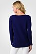 Midnight Blue Cashmere High Low Sweater back view