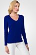 Midnight Blue Cashmere V-neck Sweater right side view