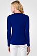 Midnight Blue Cashmere V-neck Sweater back view