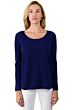 Midnight Blue Cashmere High Low Sweater front view