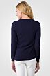 Navy Cashmere Crewneck Sweater back view