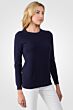 Navy Cashmere Crewneck Sweater right side view