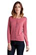 Pink-Sky Two Tone Cashmere Crewneck Button Cardigan Sweater Front View