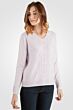 Powder 4-ply Cashmere Cable-Knit V-Nk Sweater Right View