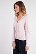 Pink Tissue Weight Cashmere V-Neck Button Front Cardigan Sweater Left View