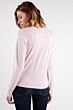 Pink Tissue Weight Cashmere V-Neck Button Front Cardigan Sweater Back View