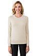 Oatmeal Cashmere Crewneck Sweater front view