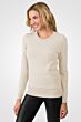 Oatmeal Cashmere Crewneck Sweater left side view