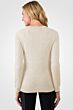 Oatmeal Cashmere Crewneck Sweater back view