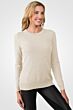 Oatmeal Cashmere Crewneck Sweater right side view