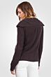 Chocolate Cashmere 4-ply Snap Cardigan Sweaters Back View