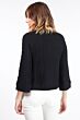 Black 4-ply Cashmere Cable-Knie Crop Cardigan Sweater Back View