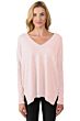 Pink Pearl Cashmere Oversized Double V Dolman Sweater