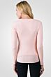 Petal Pink Cashmere V-neck Sweater back view