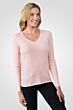 Petal Pink Cashmere V-neck Sweater right side view
