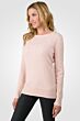 Pink Pearl Cashmere Cable-knit Crewneck Sweater left side view