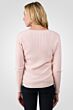 Pink Pearl Cashmere Cable-knit V-neck Sweater back view
