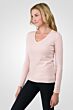 Pink Pearl Cashmere V-neck Sweater left side view