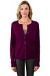 Plum Cashmere Button Front Cardigan Sweater