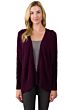 Plum Cashmere Dolman Cardigan Tunic Sweater front view