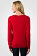 Red Cashmere Button Front Cardigan Sweater back view