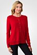 Red Cashmere Button Front Cardigan Sweater right side view