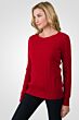 Red Cashmere Cable-knit Crewneck Sweater left side view