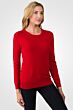 Red Cashmere Crewneck Sweater right side view