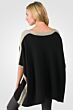 Cashmere Blend Rib Knitted Poncho Sweater