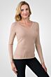 Sand Brown Cashmere V-neck Sweater right side view