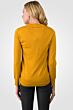 Sun Flower Merino Wool Long Sleeve V Neck Cardigan Sweater Back View