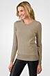 Toffee Cashmere Crewneck Sweater Left View