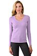 Wisteria Cashmere V-neck Sweater Front View