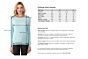Aqua Cashmere Crewneck Sweater size chart