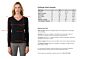 Black Cashmere Cable-knit V-neck Sweater size chart