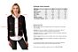 Black Cashmere Lace-trim Crop Cardigan Sweater size chart