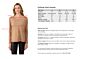 Camel Heather Cashmere High Low Sweater size chart