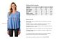 Crystal Blue Cashmere V-neck Circle High Low Sweater size chart