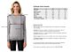Lt Grey Cashmere Crewneck Sweater size chart