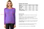 Lavender Cashmere Crewneck Sweater Size Chart