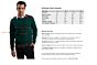 Green Men's 100% Cashmere Long Sleeve Pullover Crewneck Sweater Size Chart