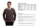 Brown Men's 100% Cashmere Long Sleeve Pullover V Neck Sweater Size Chart