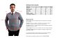 Lt Grey Men's 100% Cashmere Long Sleeve Pullover V Neck Sweater Size Chart