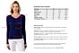 Midnight Blue Cashmere Cable-knit V-neck Sweater size chart