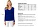 Midnight Blue Cashmere V-neck Sweater size chart