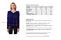 Midnight Blue Cashmere V-neck Circle High Low Sweater size chart