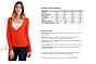 Orange Cashmere Long Sleeve V Neck Cardigan Size Chart