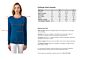 Peacock Blue Cashmere Cable-knit Crewneck Sweater size chart